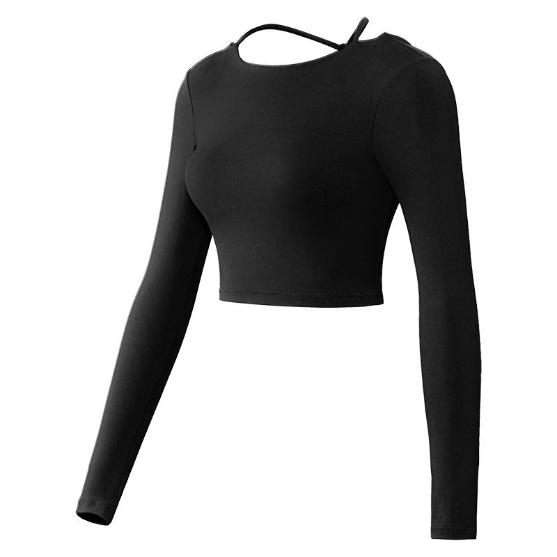 Back Strap Long Sleeve Yoga Top