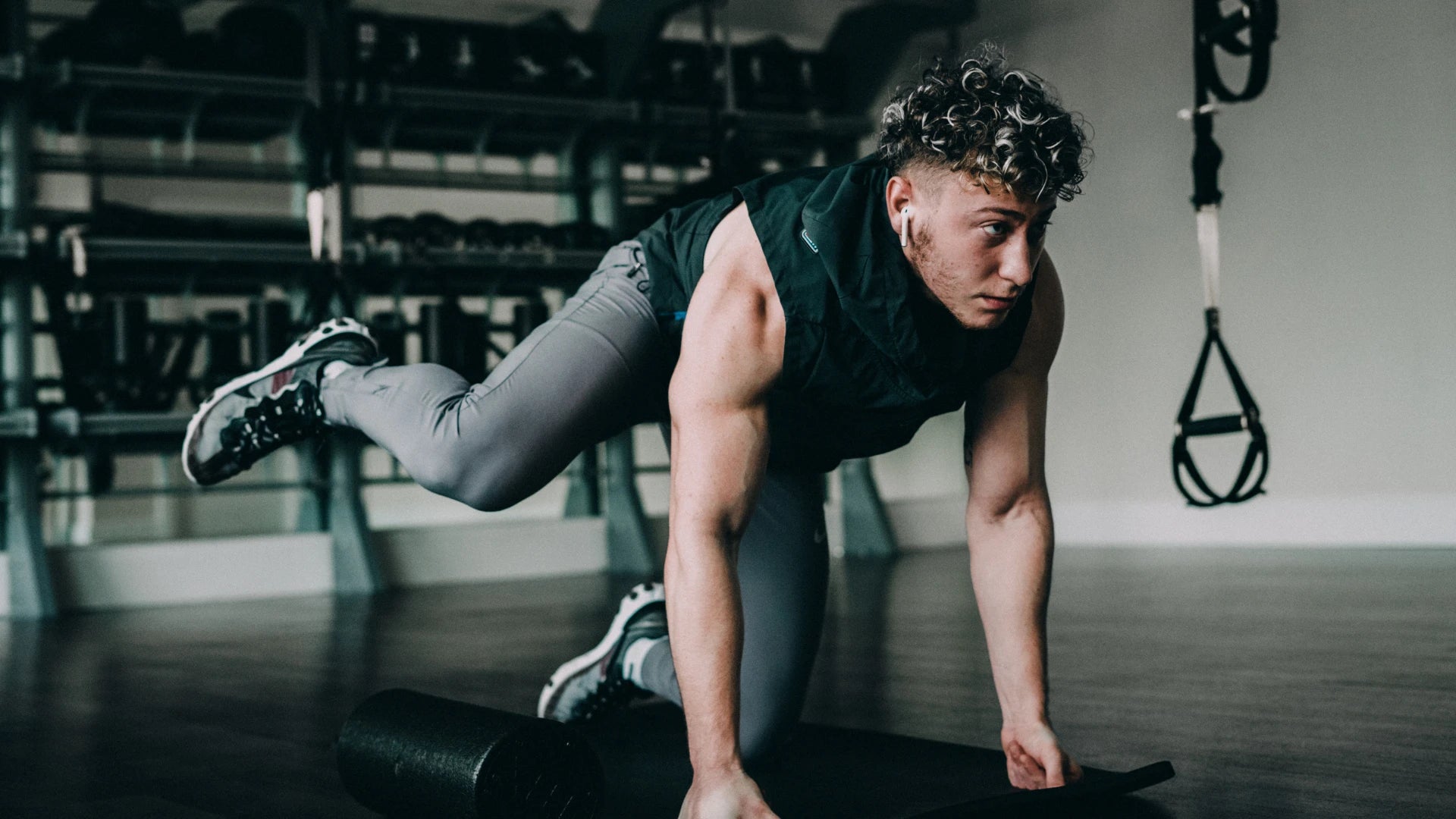 Man doing pushups exercise