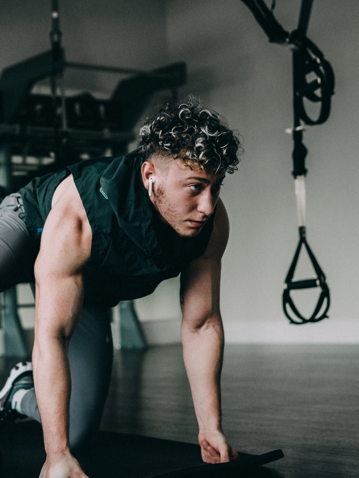 Man doing pushups exercise