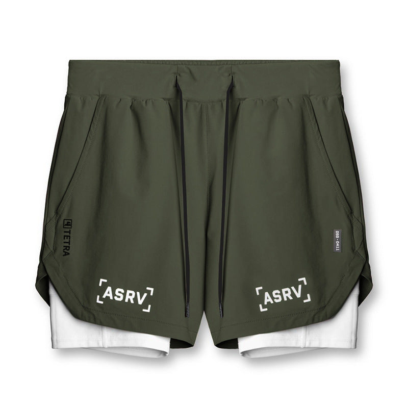 Quick-Dry Dual Layer Running Shorts